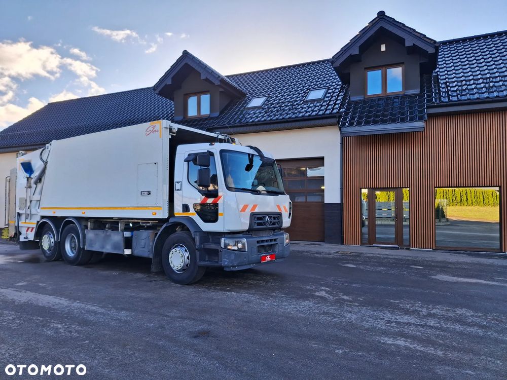 Renault D26 Śmieciarka FAUN Environnement VR5 LEV Euro 6 2014r 3 Osie Segregacja Odpady - 1