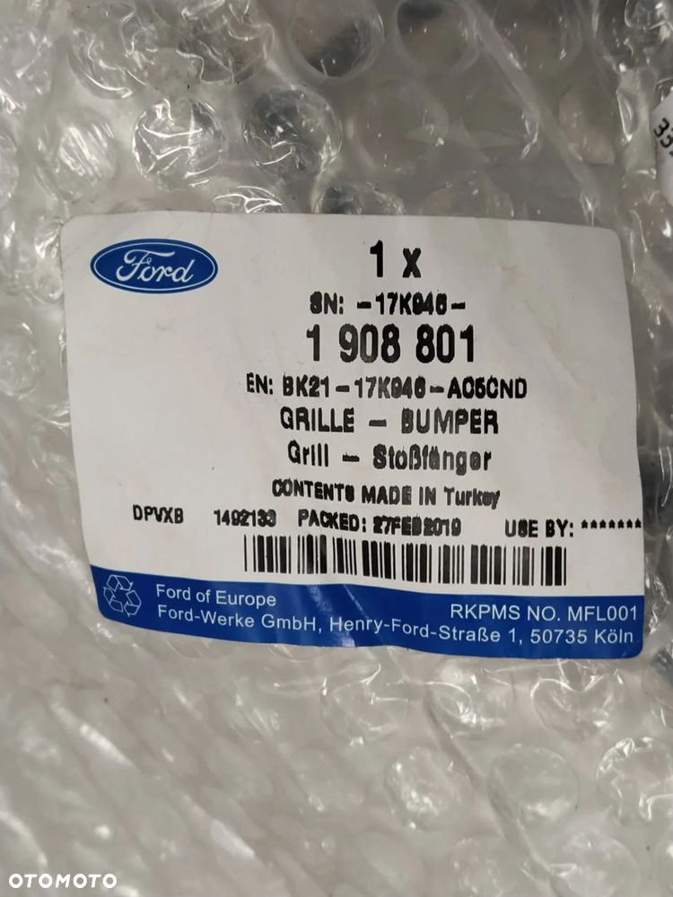 FORD TRANSIT CUSTOM 2013-2018 KRATKA ZDERZAKA PRZÓD PRZEDNIA GRILL ATRAPA NOWY ORYGINAŁ - 9