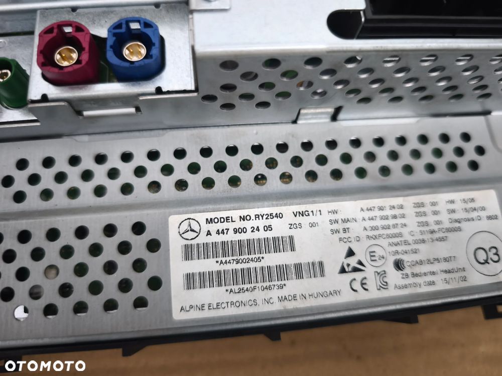 Radio nawigacja Mercedes-Benz Vito w447 a4479002405 - 5