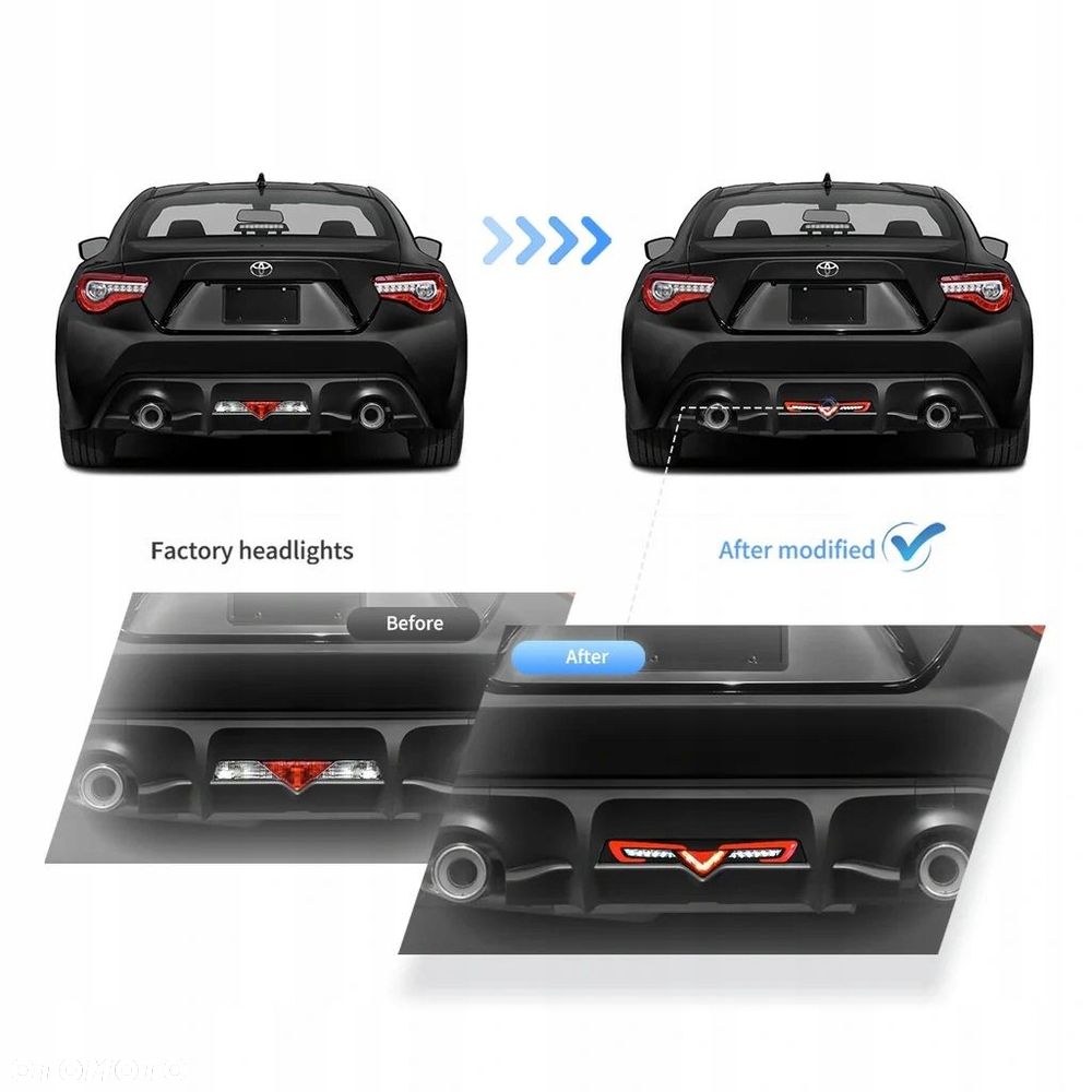 Lampa tyl wsteczna cofania zderzak Vland Led Toyota GT86 GT-86 FRS BRZ - 13