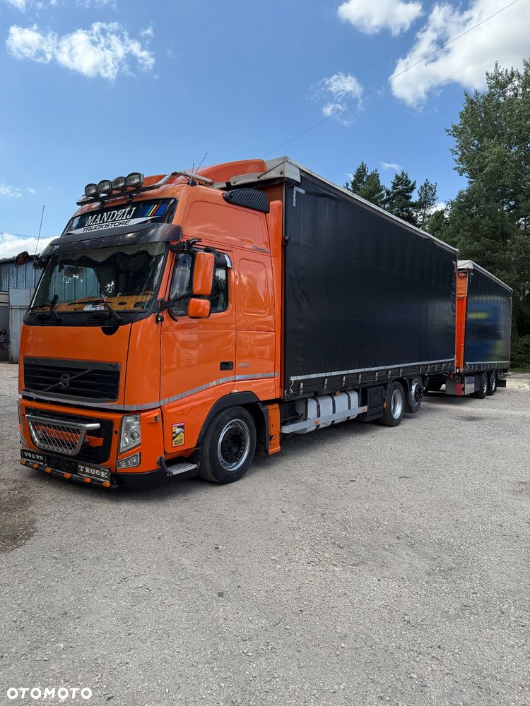 Volvo FH460 6x2 TANDEM GLOB XXL I-SHIFT JUMBO OŚ PODNOSZONA 2xALUTANK STANDKLIMA XENONY SKÓRA LODÓWKA ORUROWANIE Z HALOGENAMI ZABUDOWA ALUMINIOWA FIRANKA + PRZYCZEPA TANDEM SCHWARZMULLER FIRANKA ZESTAW PRZESTRZENNY 2013r EEV FULLSERWIS W VOLVO - 1