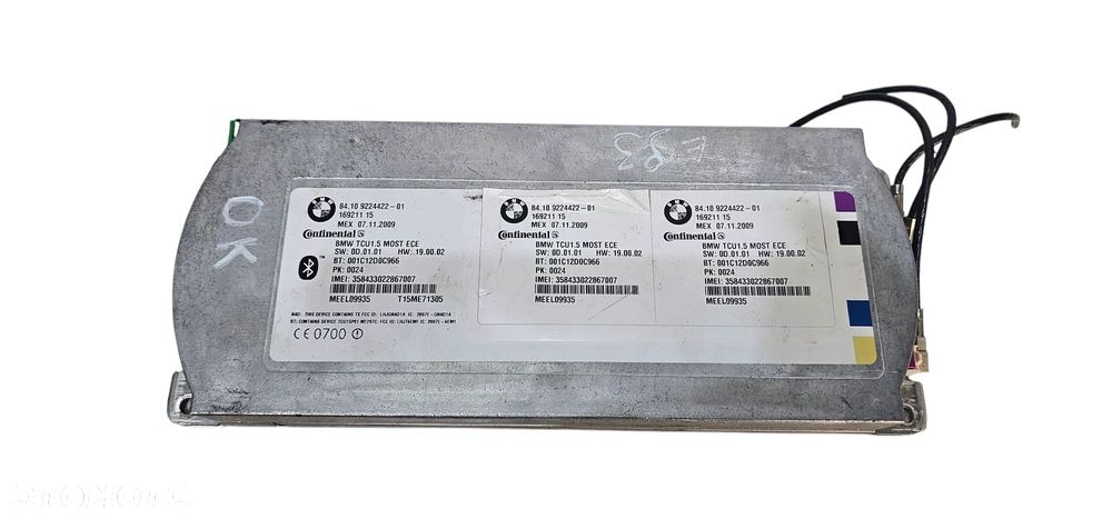 Bmw E70 E60 E92 E90 E87 Moduł Sterownik Bluetooth Gsm Continental 9224422 - 1