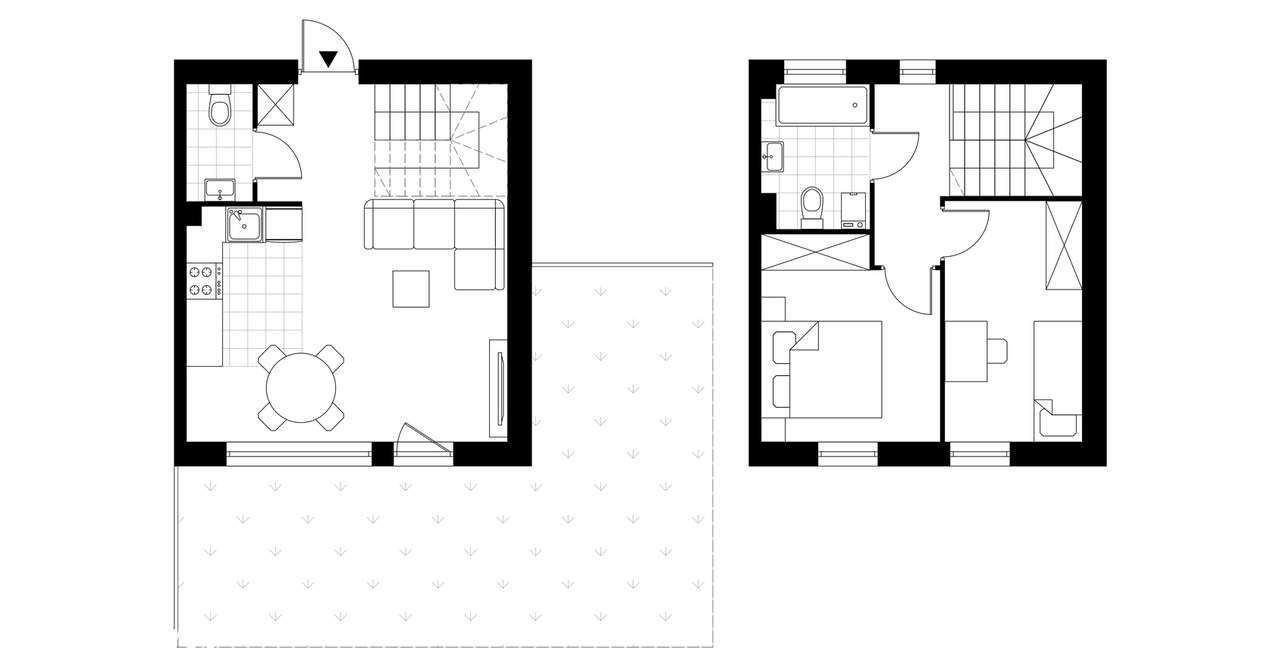 3-pokojowy dom 59m2 + ogródek Bezpośrednio - Pełny obrazek: 3/13