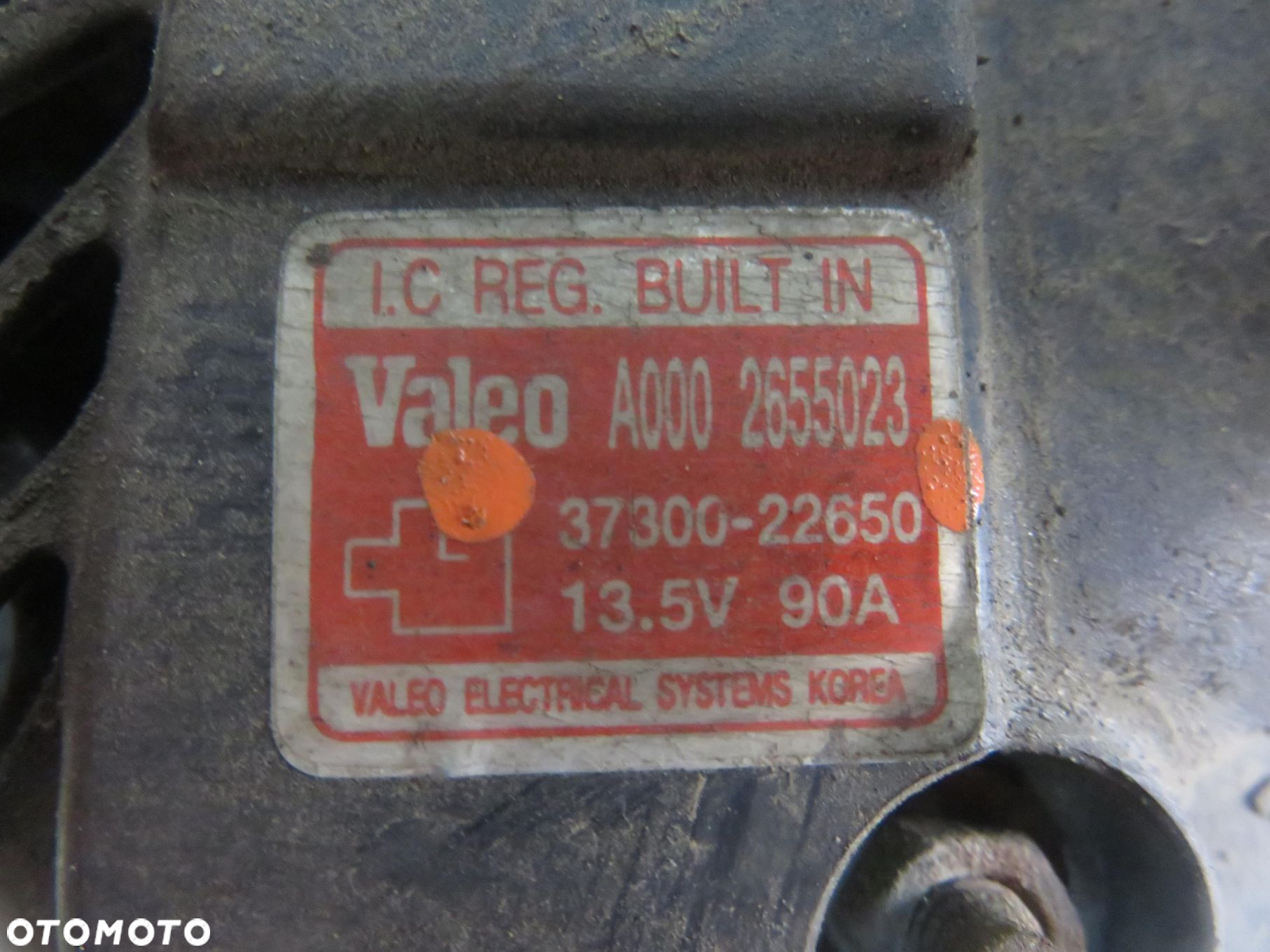 ALTERNATOR HYUNDAI GETZ (TB) 1.3 12V 3730022650 - 3