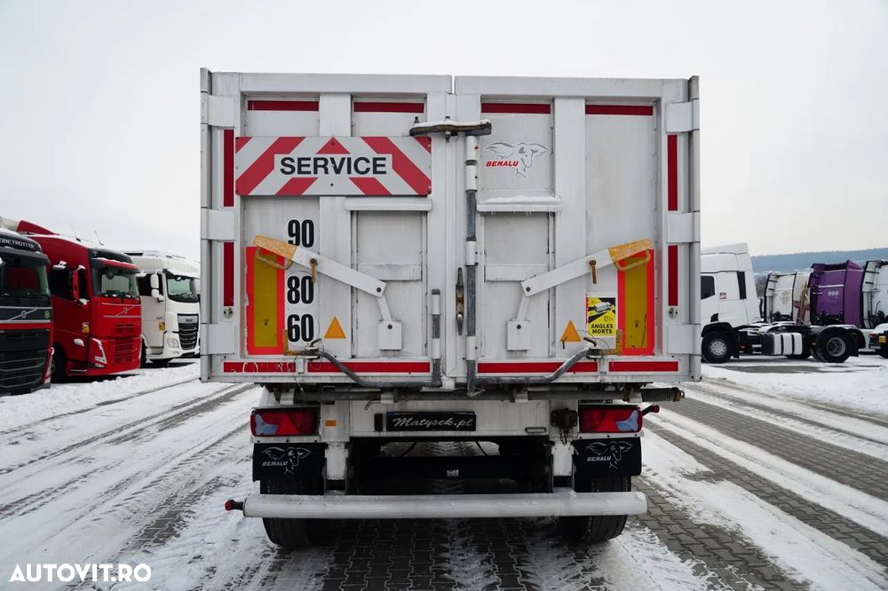 Benalu BASCULĂ BENALU / 27 m³ / ALUMINIU / AXĂ RIDICATĂ / GREUTATE: 5.100 KG / PERDĂ ELECTRICĂ - 12