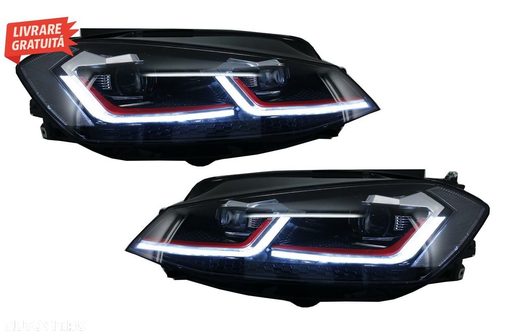 Faruri LED VW Golf 7.5 VII (2017+) GTI Look cu Semnal Dinamic- livrare gratuita - 7