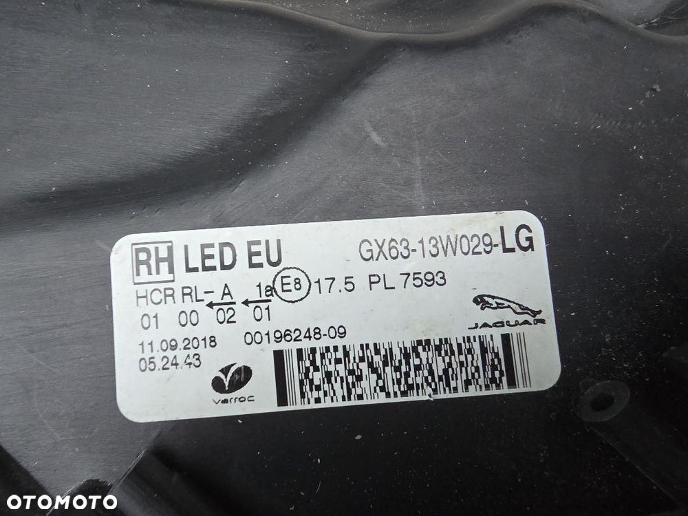 JAGUAR F PACE XF X260/761 Lampy Full Led GX63-13W030-LH GX63-13W029-LG - 16