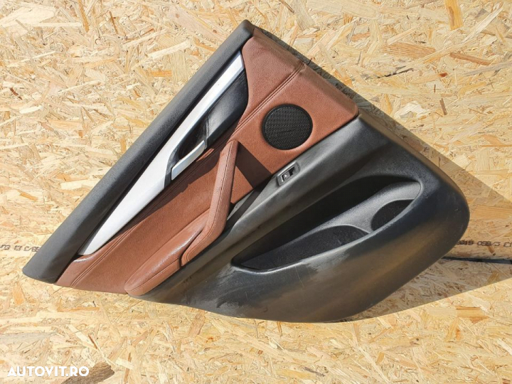 Tapiterie Fata Usa Stanga Spate BMW X5 F15 Piele Maro - 2
