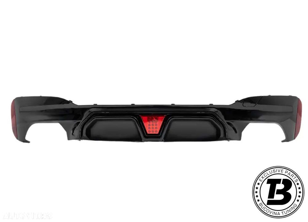Difuzor Bara Spate cu LED compatibil BMW Seria 5 G30 G31 M5 Competition Design - 2