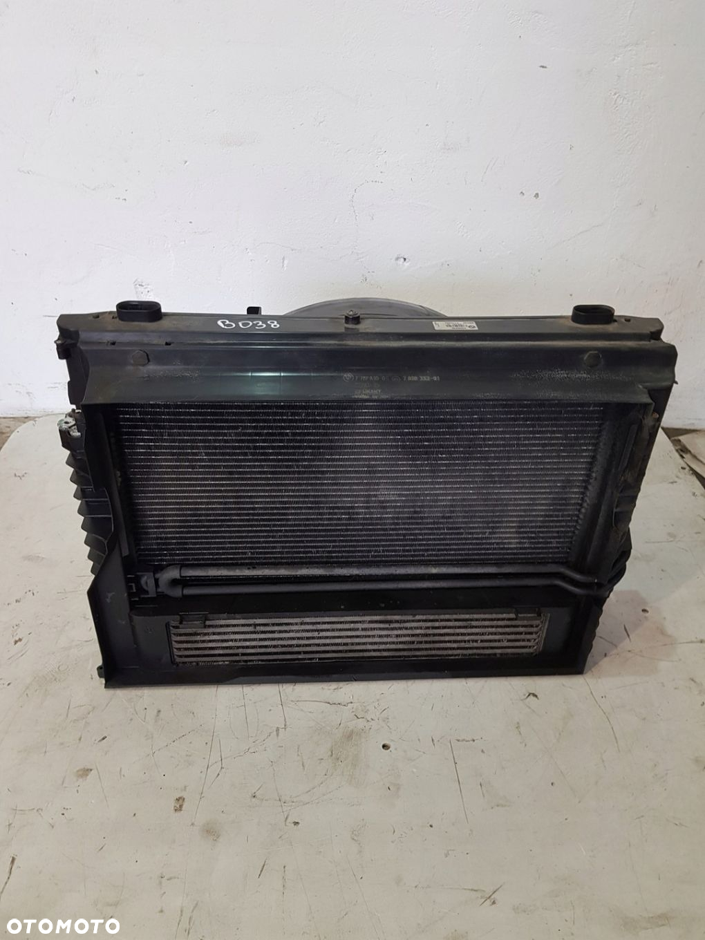 KOMPLET CHŁODNIC WENTYLATOR 7801657 BMW E60 E61 LIFT 3.0D EUR M57 - 2