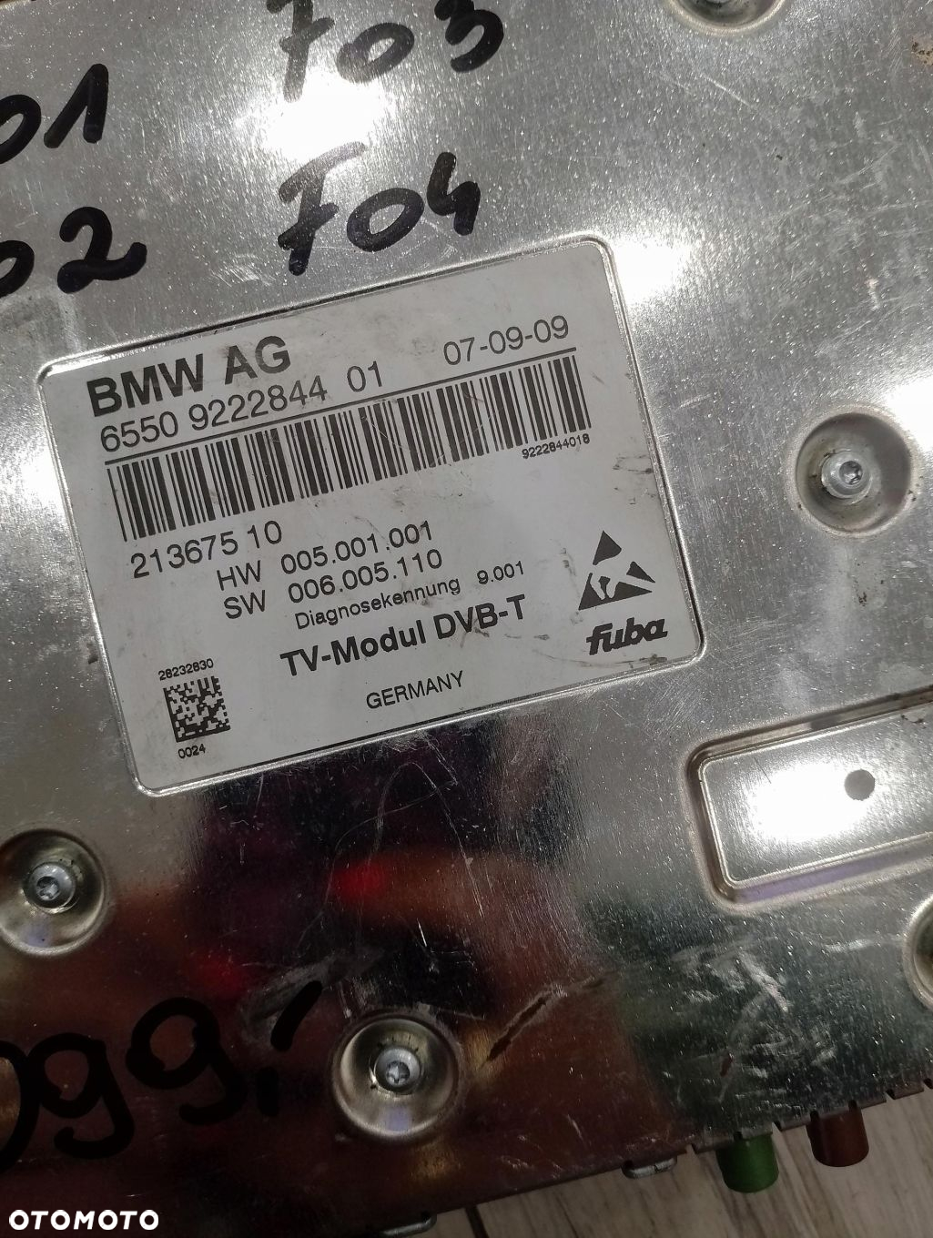 MODUŁ TUNER TV BMW F02 F01 F03 9222844 005.001.001 - 2