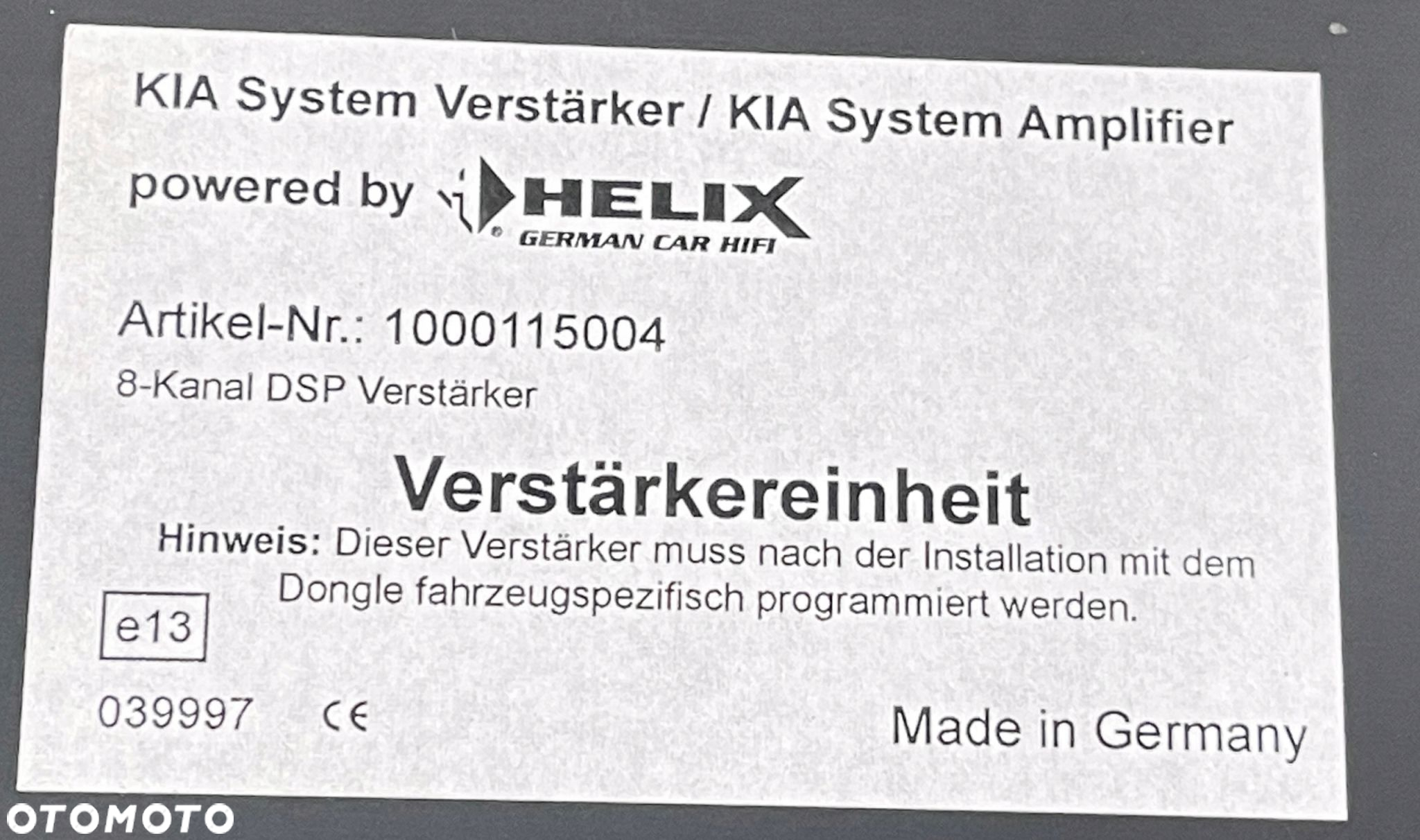 * NOWY WZMACNIACZ AMPLITUNER GŁOŚNIKÓW HELIX KIA 1000115004 - 4
