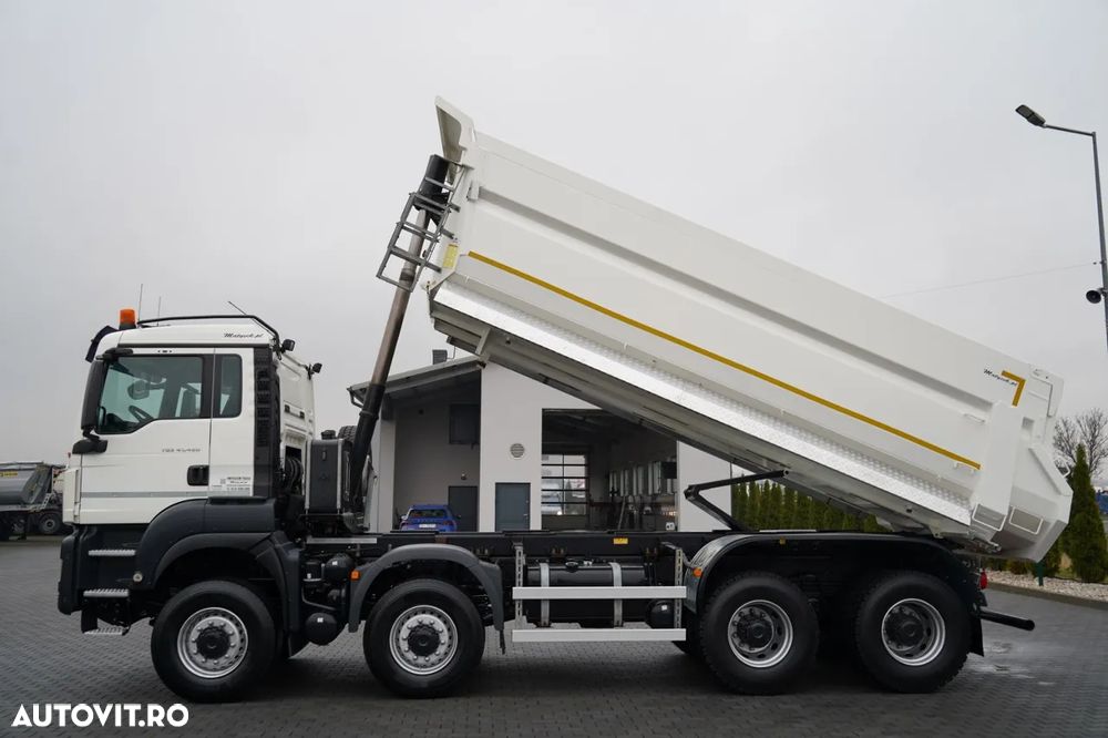 MAN TGS 41.460 / 8X6 / BASCULATOR SPATE / MANUAL / KH-KIPPER / NAVI / ANVELOPE 100% - 2