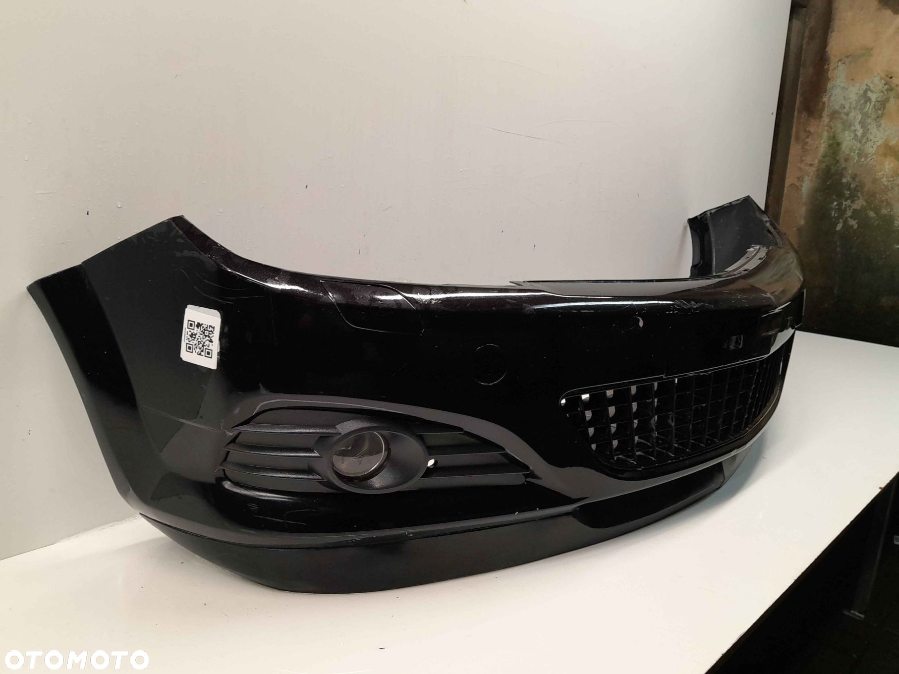 ^ ZDERZAK PRZÓD PRZEDNI OPEL ASTRA H 3 III GTC Z20R CZARNY HALOGENY - 3