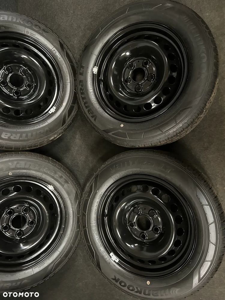 Oryginalne koła stalowe VW T6.1, T6, T5 16 cali, Opony Hankook Vantra LT 205/65/16C 107/105T 4szt. Nowe! - 2