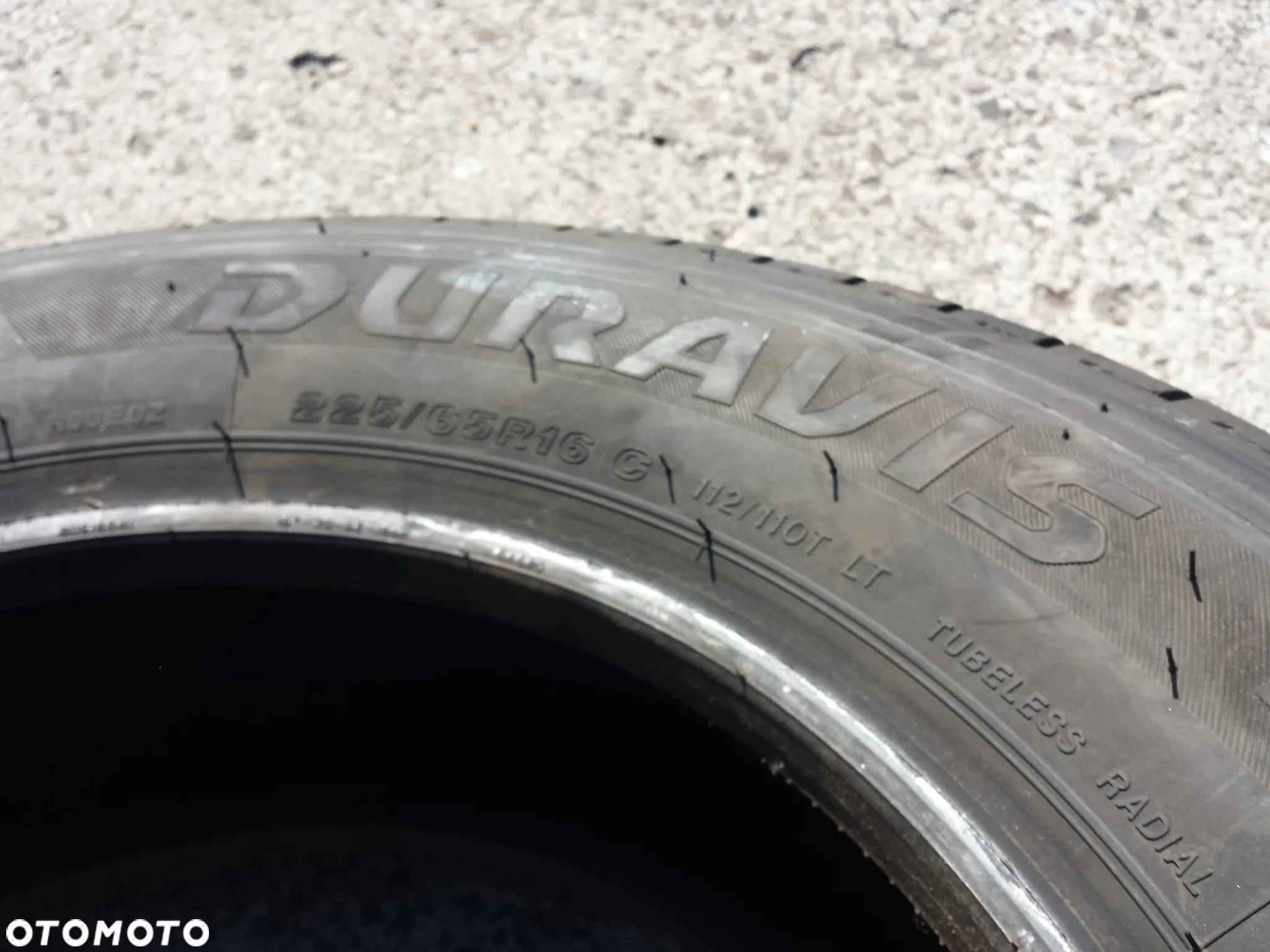 16” - WZMACNIANE  "C" - do BUSa - 225/65 r16 cali –  BRIDGESTONE  Duravis - index "C" Wzmacniane LETNIE Opony - stan BDB - GWARANCJA ! + Możliwy MONTAŻ !! - 6