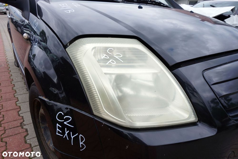 MASKA ZDERZAK BŁOTNIKI LAMPY C2 PH1 EXYB  CITROEN 2003-2005 CZARNY PRZÓD KOMPLETNY - 16