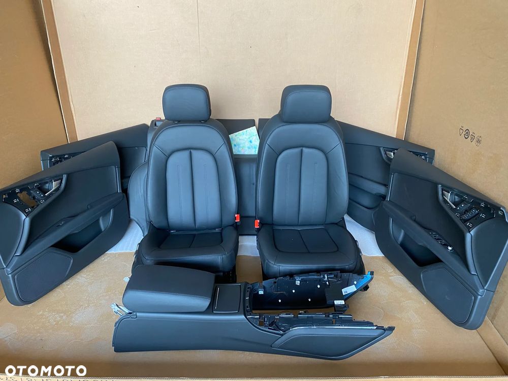 Audi A7 4G lift Fotel fotele komplet kanapa boczki tunel skóra grzane 38km - 1
