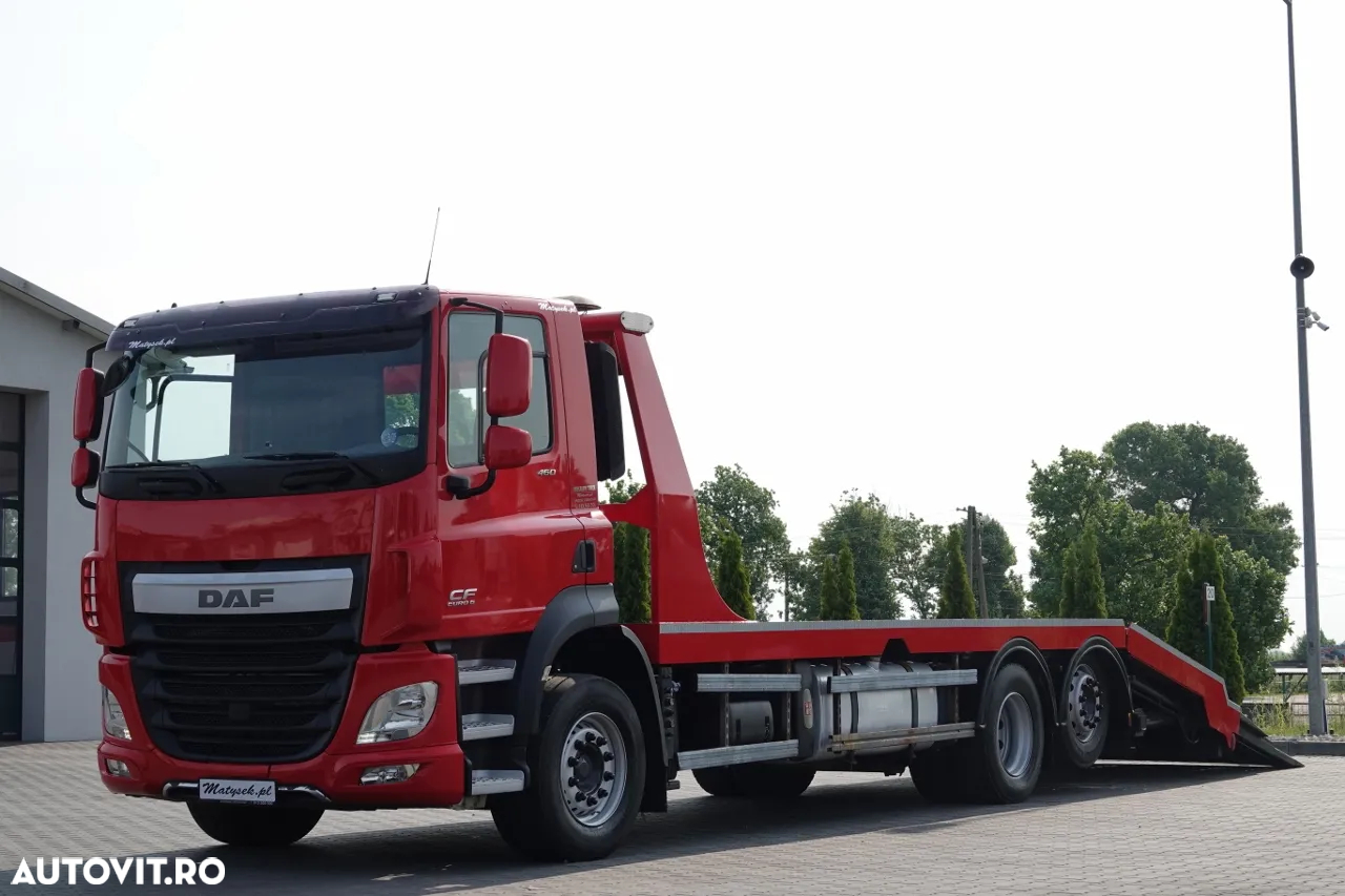 DAF CF 460 / AUTOTURISM CAMION / PLATFORMĂ / CALORIERE HIDRAULICE / TROLIU / EURO 6 - 2