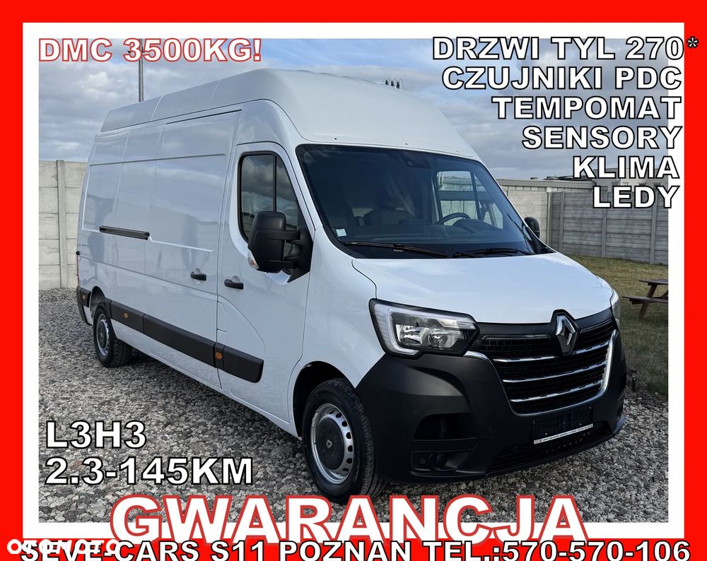 Renault MASTER L3H3 GWARANCJA, klima, tempomat, pdc, 145km - 1