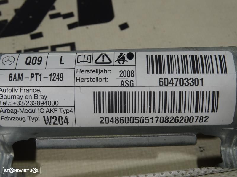Airbag De Cortina Esquerdo Mercedes-Benz C-Class (W204)  604703301 / 2 - 5