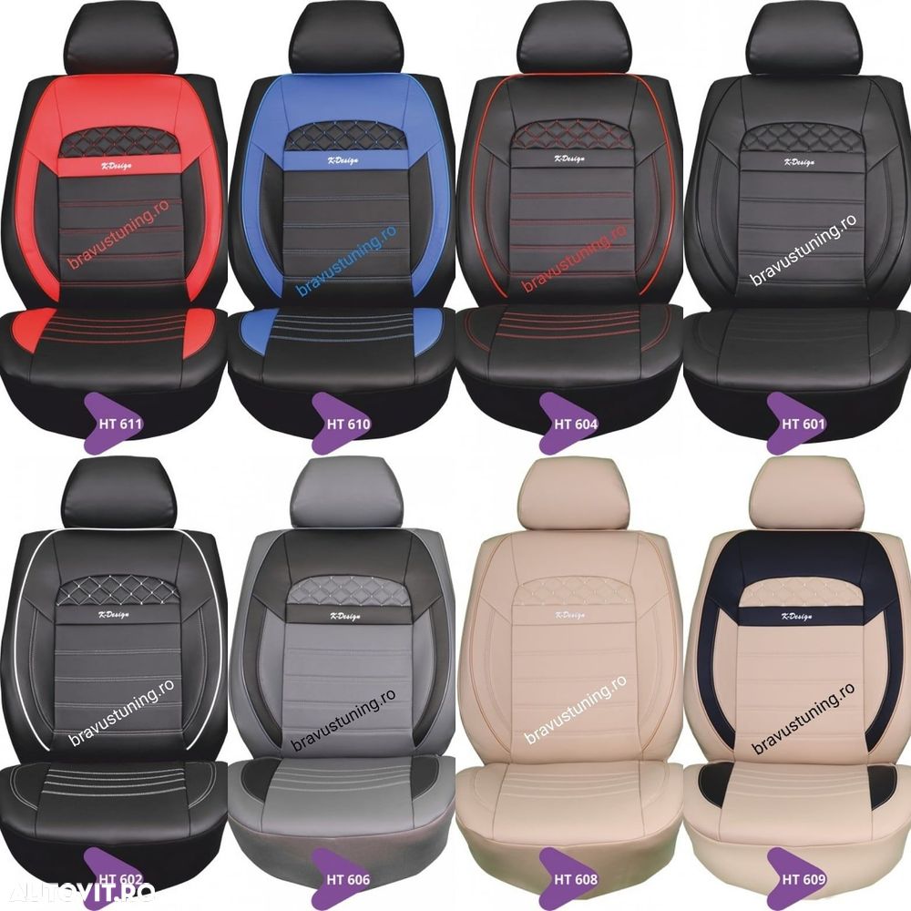 Huse scaun auto Piele Ecologica Mercedes, Opel,Skoda,Audi,Kia,Volkswag - 4