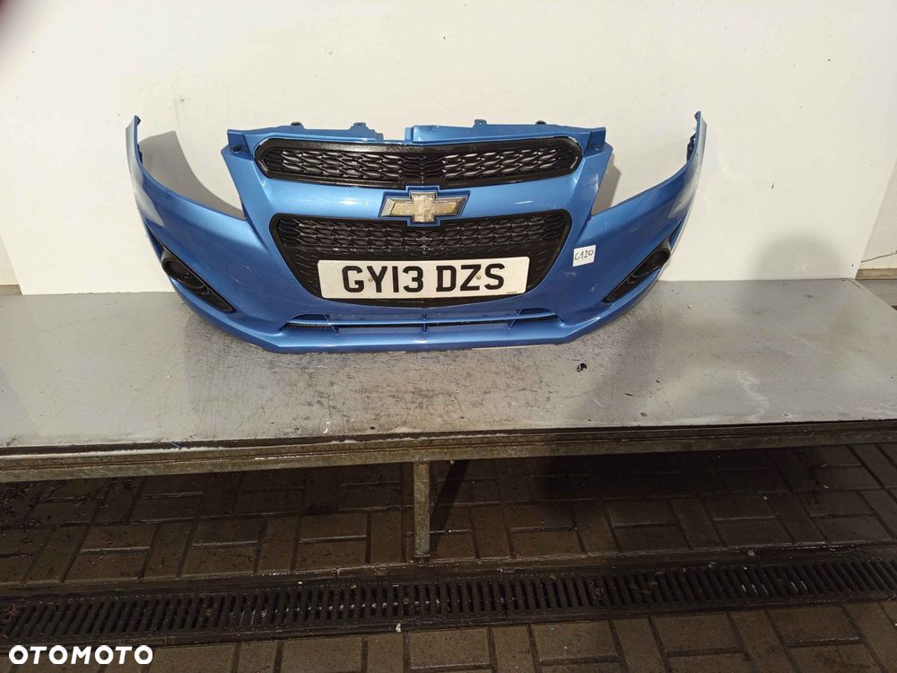 ^ ZDERZAK PRZÓD PRZEDNI CHEVROLET SPARK 3 III LIFT FL NIEBIESKI BŁĘKITNY - 1