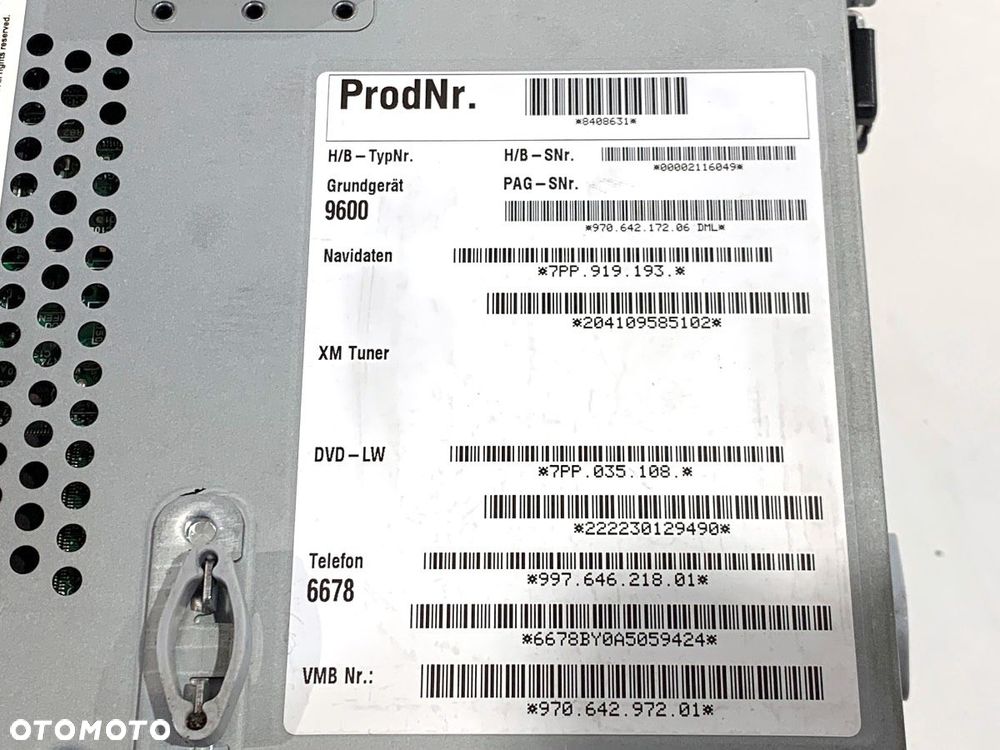 RADIO NAWIGACJA  PORSCHE PANAMERA (970) 2009 - 2017 4.8 4S 294 kW [400 KM] benzyna 2009 - 2013 - 5