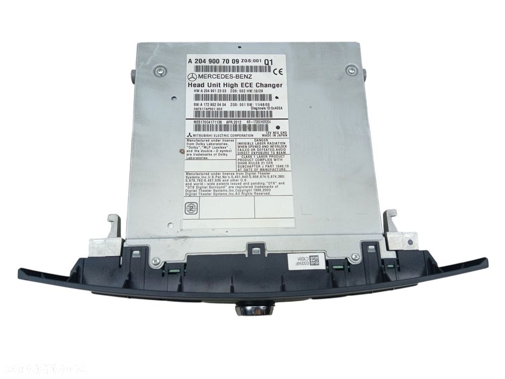 RADIO MERCEDES C W204 LIFT (2011-2014) 3.0 CDI 231KM A2049007009 - 3