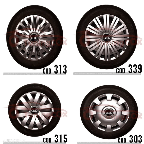 Capace roti Audi R15 la set de 4 buc,covorase interioare,manson schimbator