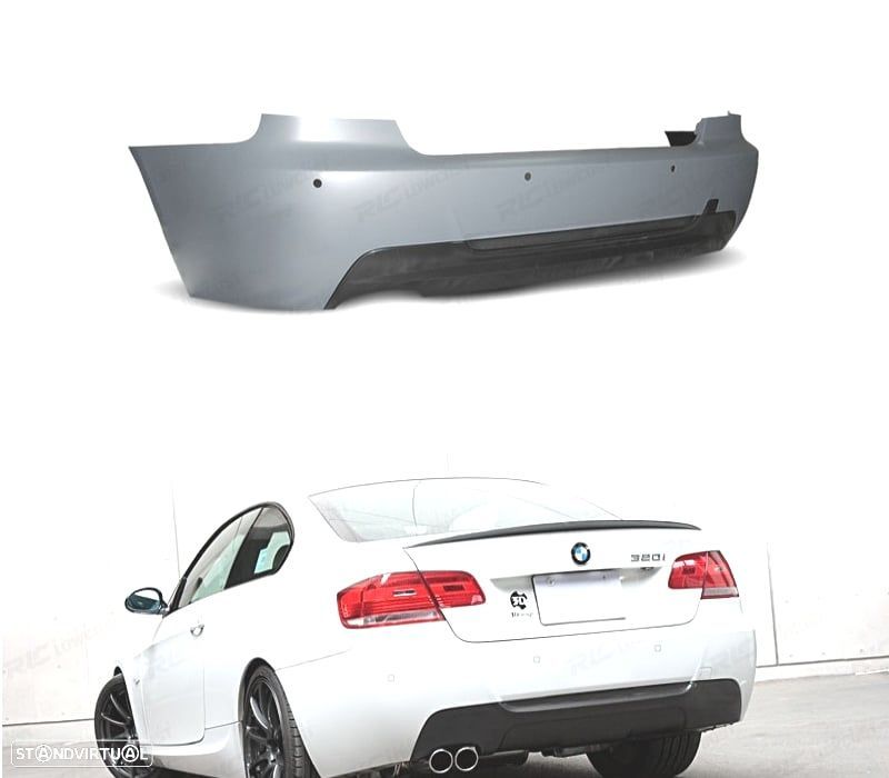 PARA-CHOQUES TRASEIRO BMW E92 E93 LOOK M PDC - 1