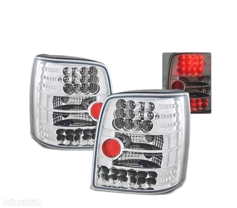 FAROLINS TRASEIROS LED VOLKSWAGEN VW PASSAT B5 96-00 CROMADO - 1