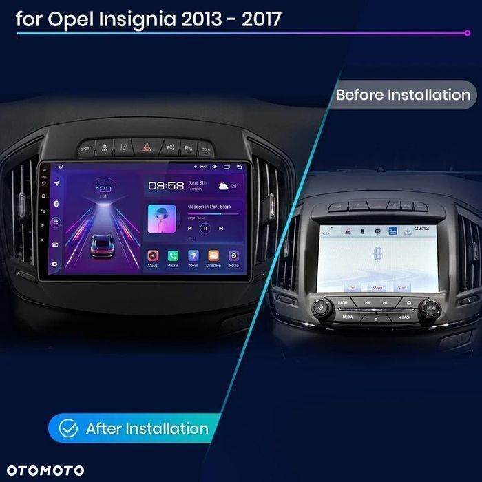 Radio Android 9” CarPlay Android Auto – Opel Insignia 2013–2017 PL - 4
