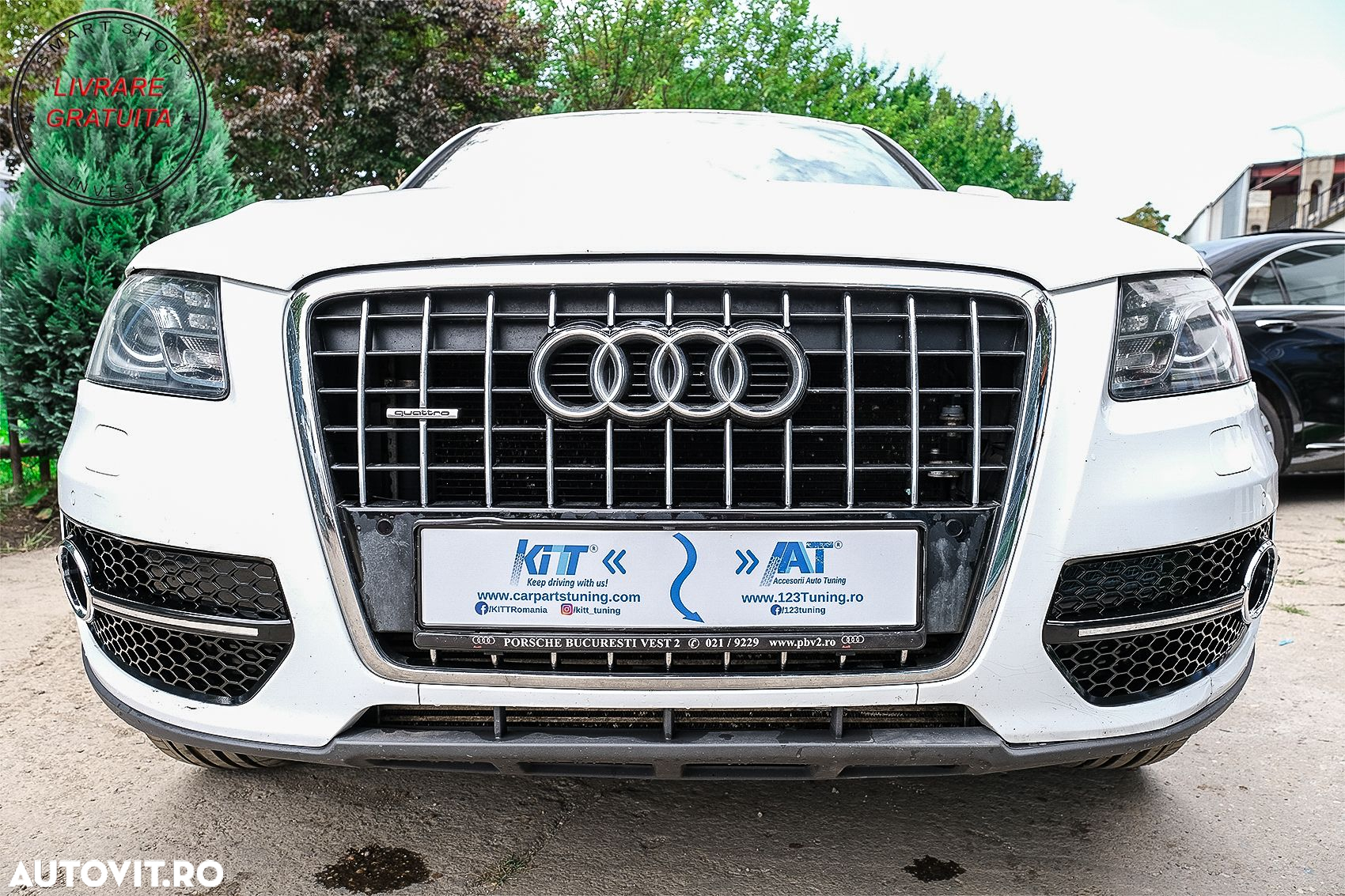 Grile Laterale Audi Q5 SUV 8R (2008-2011) RS Design Negru Lucios Chrome- livrare gratuita - 6