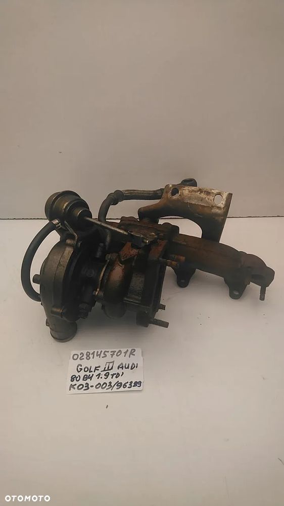 TURBOSPRĘŻARKA 1.9 TD 75KM GOLF III AUDI 80 PASSAT B4 028145701R K03-003 96389 - 1