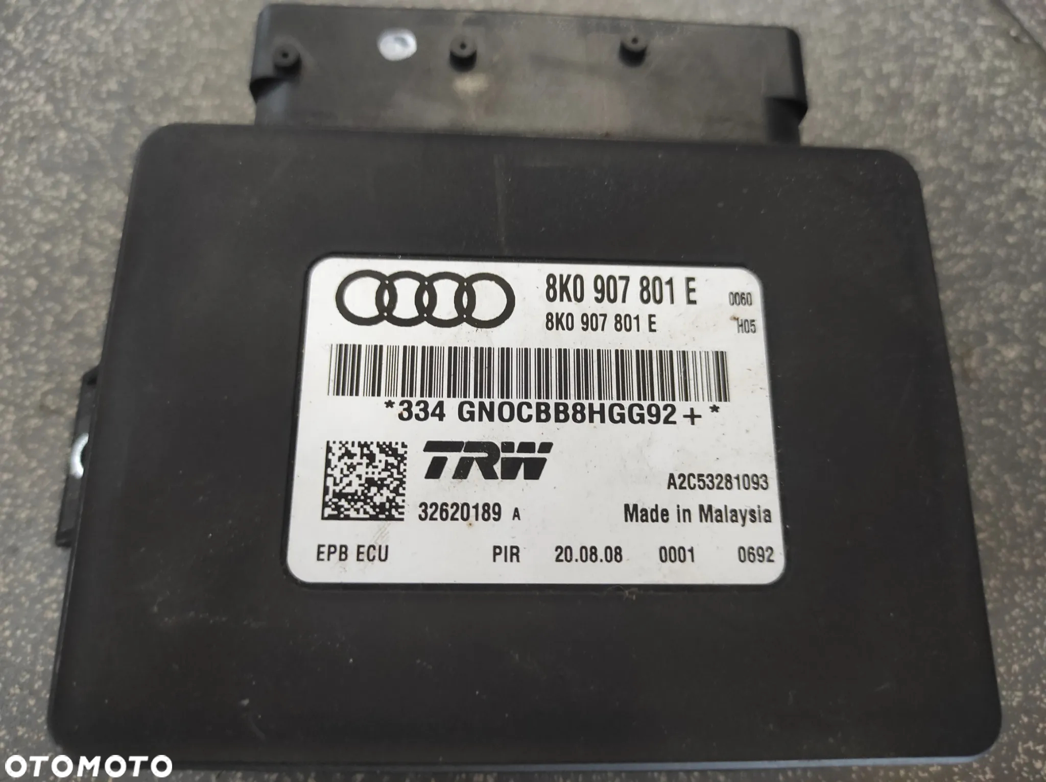 MODUŁ HAMULCA RĘCZNEGO POSTOJOWEGO AUDI A4 B8 A5 8T 8K0907801E SPRAWNY WYSYŁKA !!!! - 2