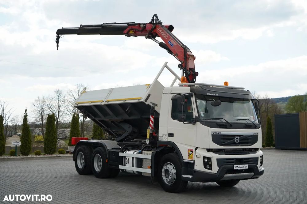 Volvo FMX 370 / 6X4 / TIPPER + FASSI F165XP HDS / MAX. CAPACITATE DE RIDICARE 5200 KG / COMANDĂ RADIO / HAYON LATERAL HIDRAULIC - 9