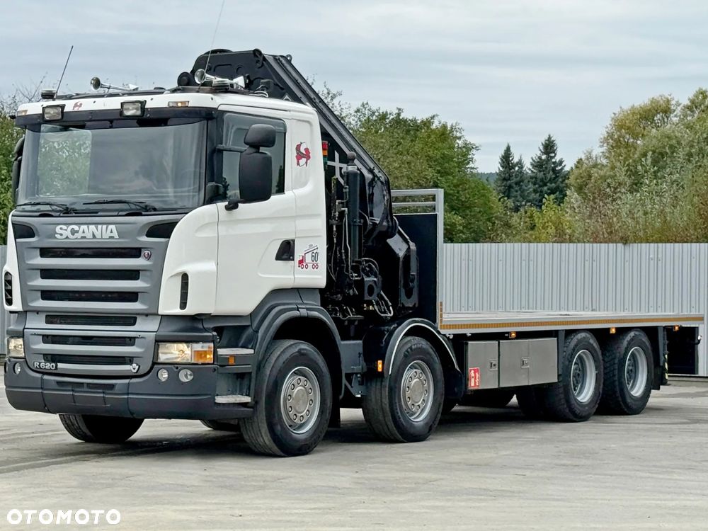 Scania R 620 * PLATFORMA 6,45 m * HIAB 600 E - 9 + PILOT * 8x4 * STAN BDB - 3