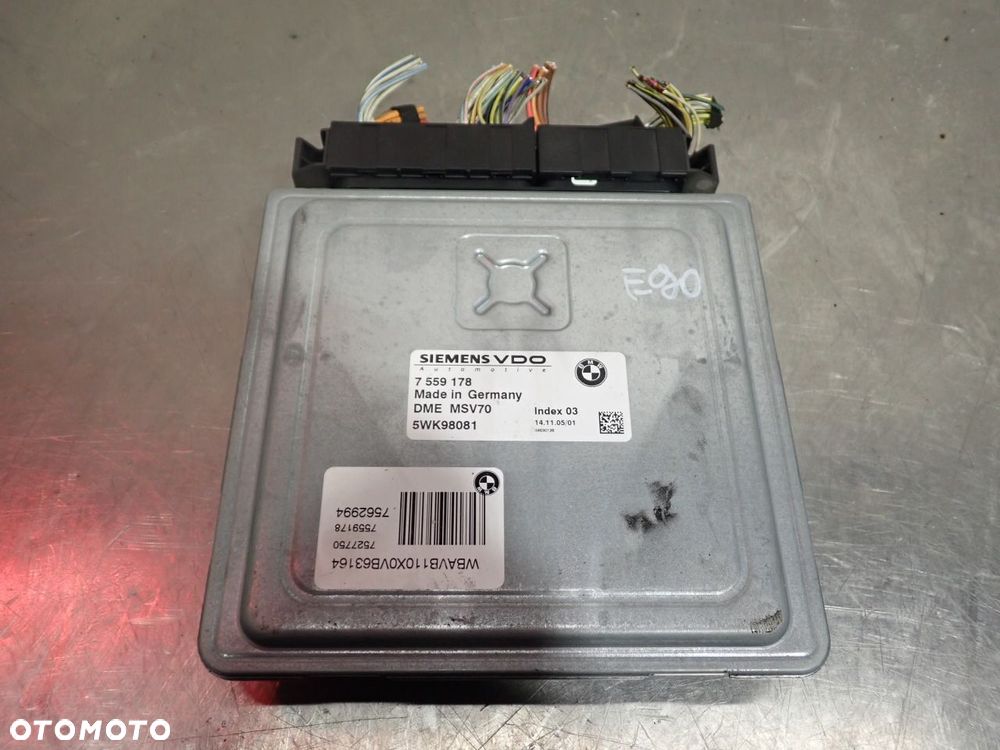 KOMPUTER SILNIKA BMW E90 325I 2.5 7559178 5WK98081 - 3