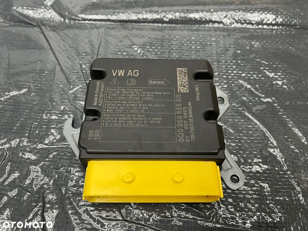 VW Skoda Audi Moduł Airbag Sensor Poduszek Powietrznych 5Q0959655BS - 1