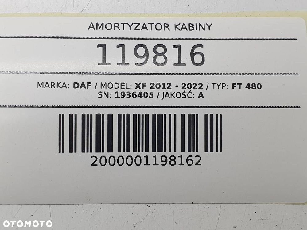 AMORTYZATOR KABINY SIŁOWNIK 1936405 DAF XF 106 LIFT 2021 - 6