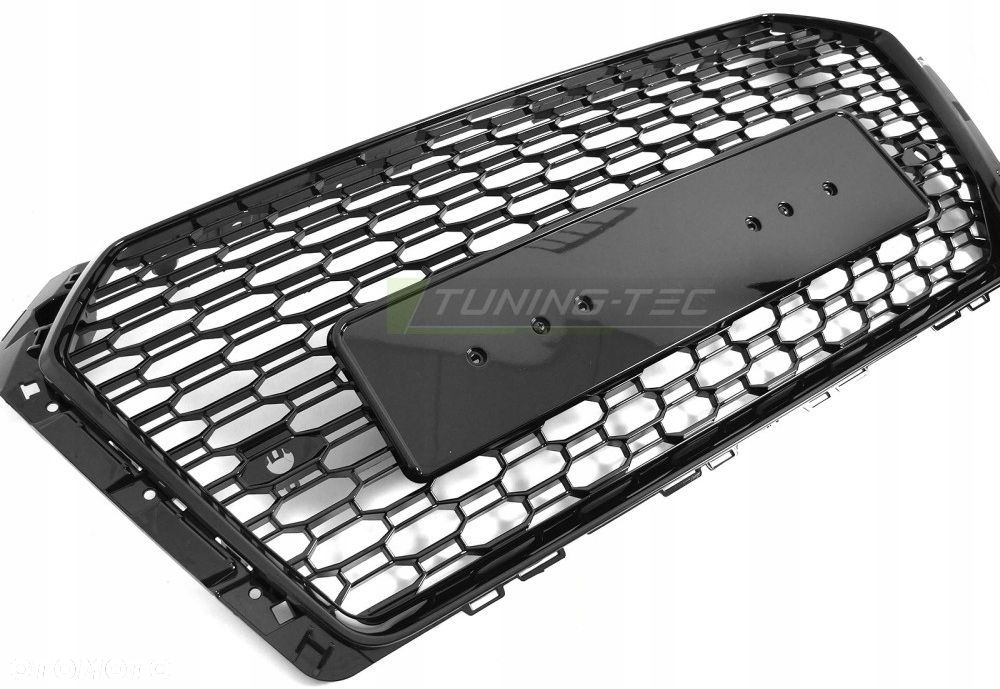 Atrapa Grill Kratka Tuning Black Glossy R S4 Look Audi A4 b9 8w 0 2015-2019 - 3