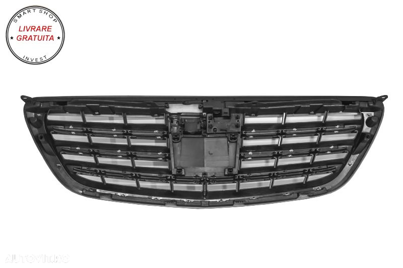 Grila Centrala Mercedes S-Class W222 (2014-08.2020) S63 S65 Design Negru Mat- livrare gratuita - 2