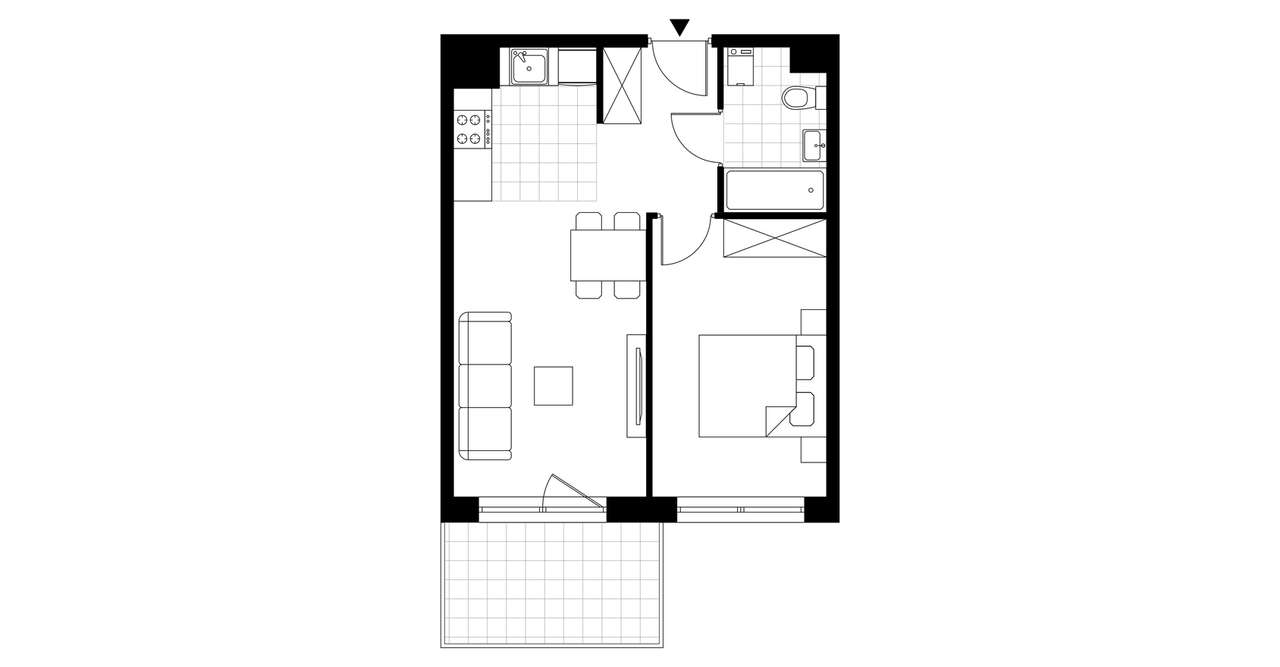 2-pokojowe mieszkanie 40m2 + balkon Bezpośrednio - Pełny obrazek: 3/23
