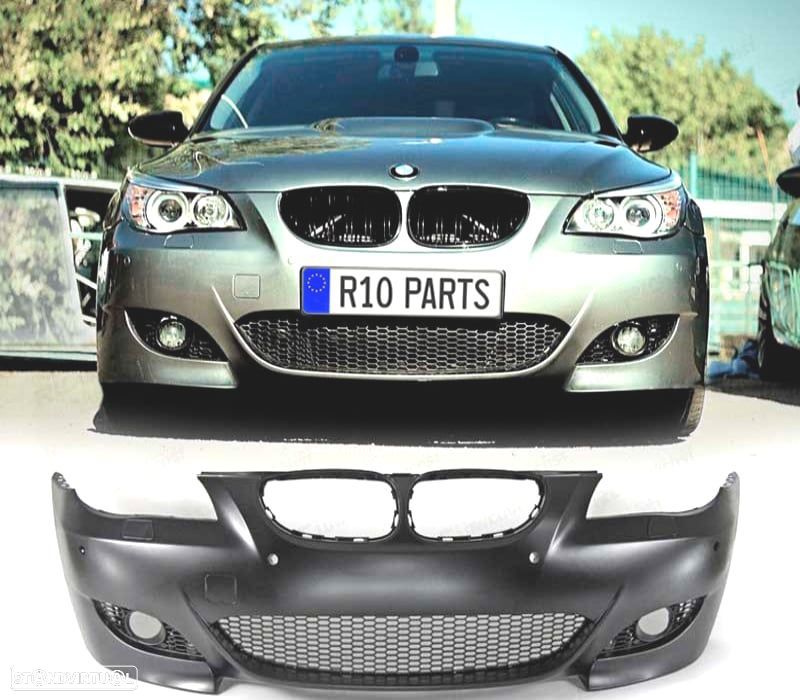 KIT CARROÇARIA BMW E60 03-07 LOOK M5 PDC SRA DUPLA SAIDA + NEVOEIROS - 4