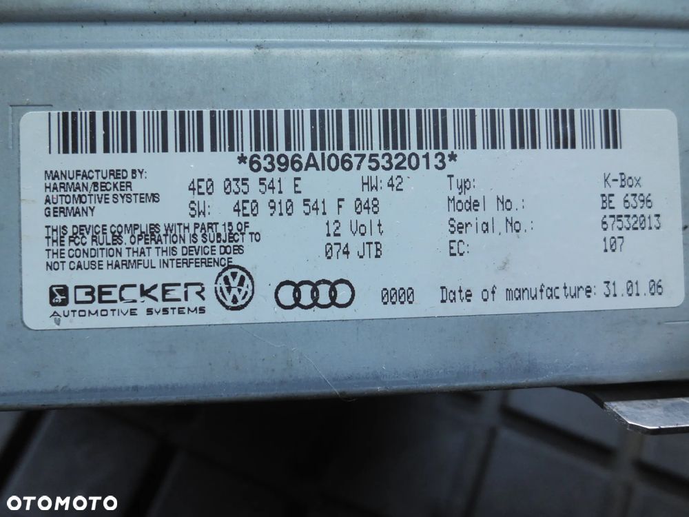 TUNER RADIA AUDI A6 C6 4E0035541E POSIADAM 2 SZT - 2
