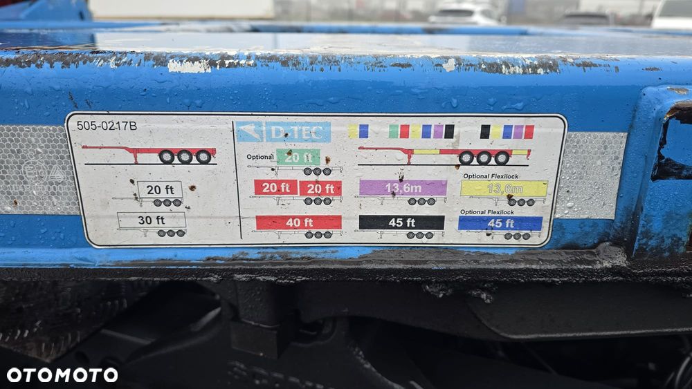 D-TEC FLEXITRAILER 3 osiowa pełna opcja 1x40 1x45 2x20 podnoszona oś super stan! niska waga! - 8