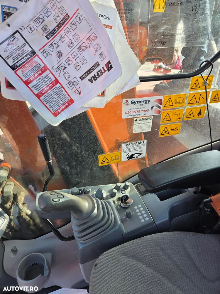 Hitachi ZX85, 8.5t,, 2021, 2.429h, lama,  CUPLA RAPIDA HIDRAULICA+ 3 CUPE NOI, instalatie picon, a doua inst. hidraulica, SENILE CAUCIUC NOI, protectie cabina, posibilitate leasing 4 ani-PROMOTIE 59.900 EUR+TVA - 16