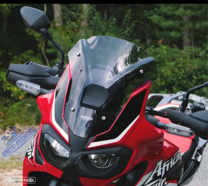 vidro mra sport honda africa twin, viseira escurecido crf 1000 l - 2