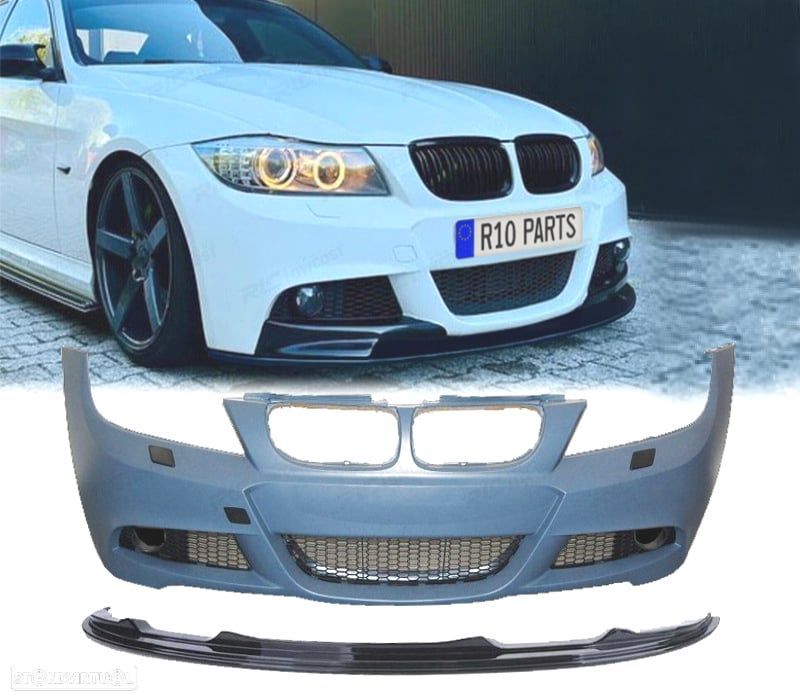 PARA-CHOQUES BMW E90 E91 LCI 08-12 LOOK M SRA + SPOILER - 1